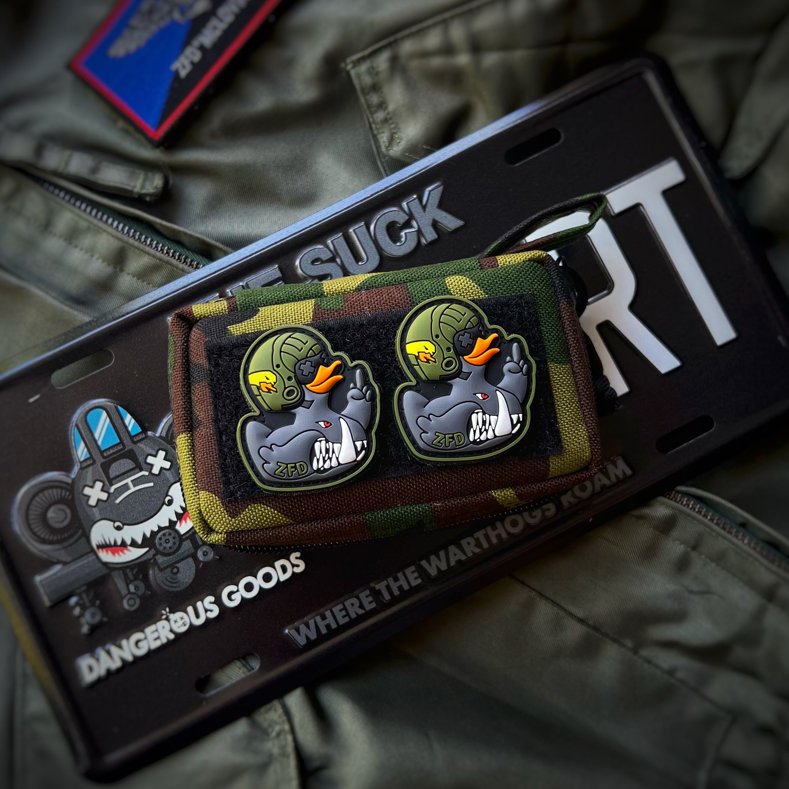 Zero Fucks Duck® Classified A10 Warthog Ranger Eye Patch - OD Green