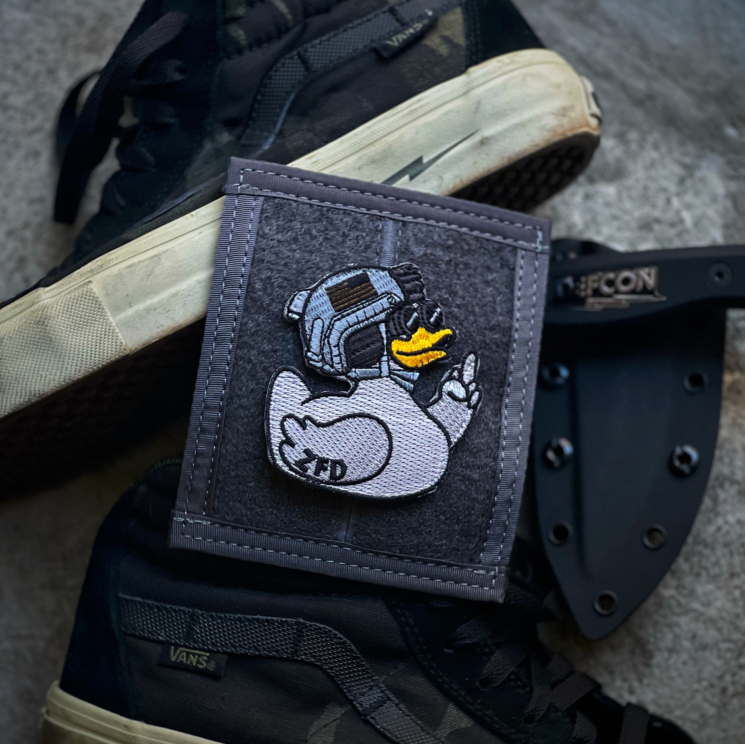 Zero Fucks Duck® Classic Tactical Duck Patch Series 1 V2 - 1.4 Cement Grey