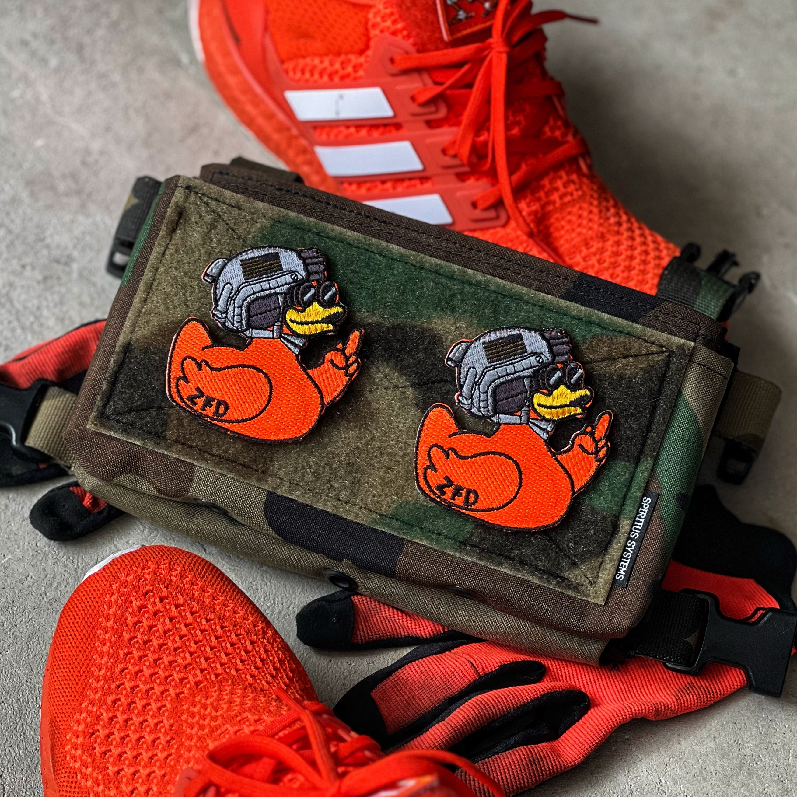 Zero Fucks Duck® Classic Tactical Duck Patch Series 1 V2 - 1.5 OJ Orange