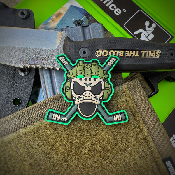 Zero Fucks Duck® “Skull and Bones” Goon Ducks Hockey League Mini Patch - V2 MCB