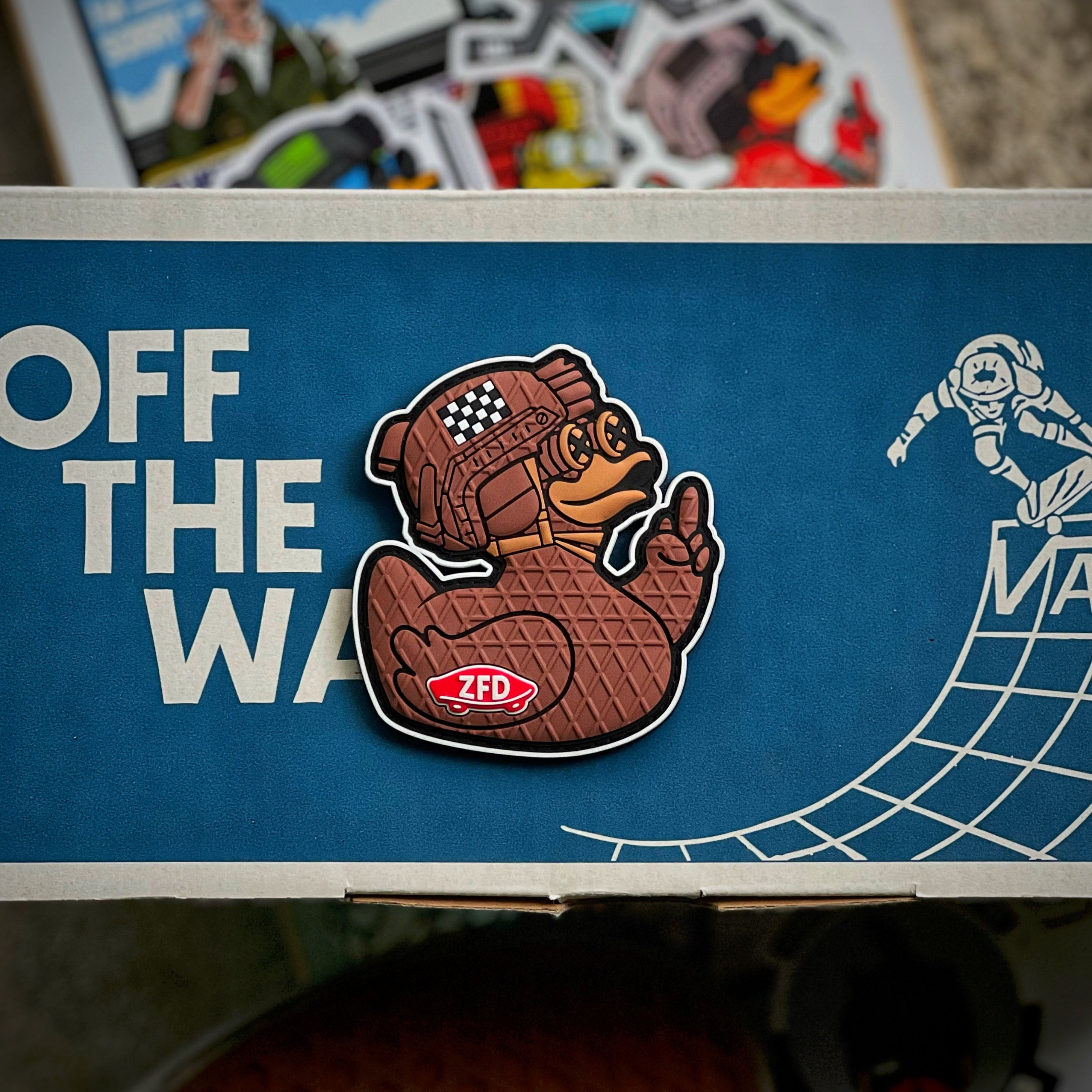 Zero Fucks Duck® Off-The-Pond Waffle Sole Duck PVC Patch - V2 Vulcan Brown