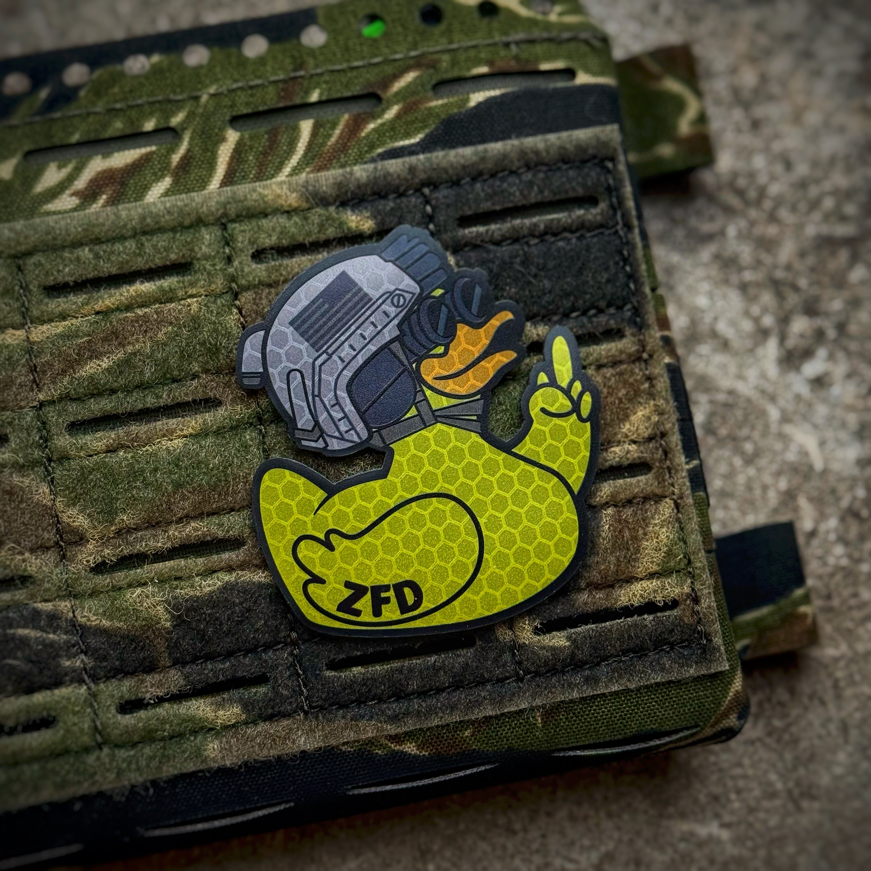 ZFD® OG 1.1 Yellow Reflective Honeycomb Duck Patch