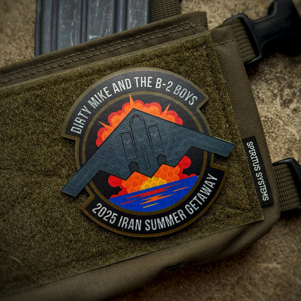 Dangerous Goods® Dirty Mike & The B-2 Boys Iran Summer Getaway Squadron Reflective Patch