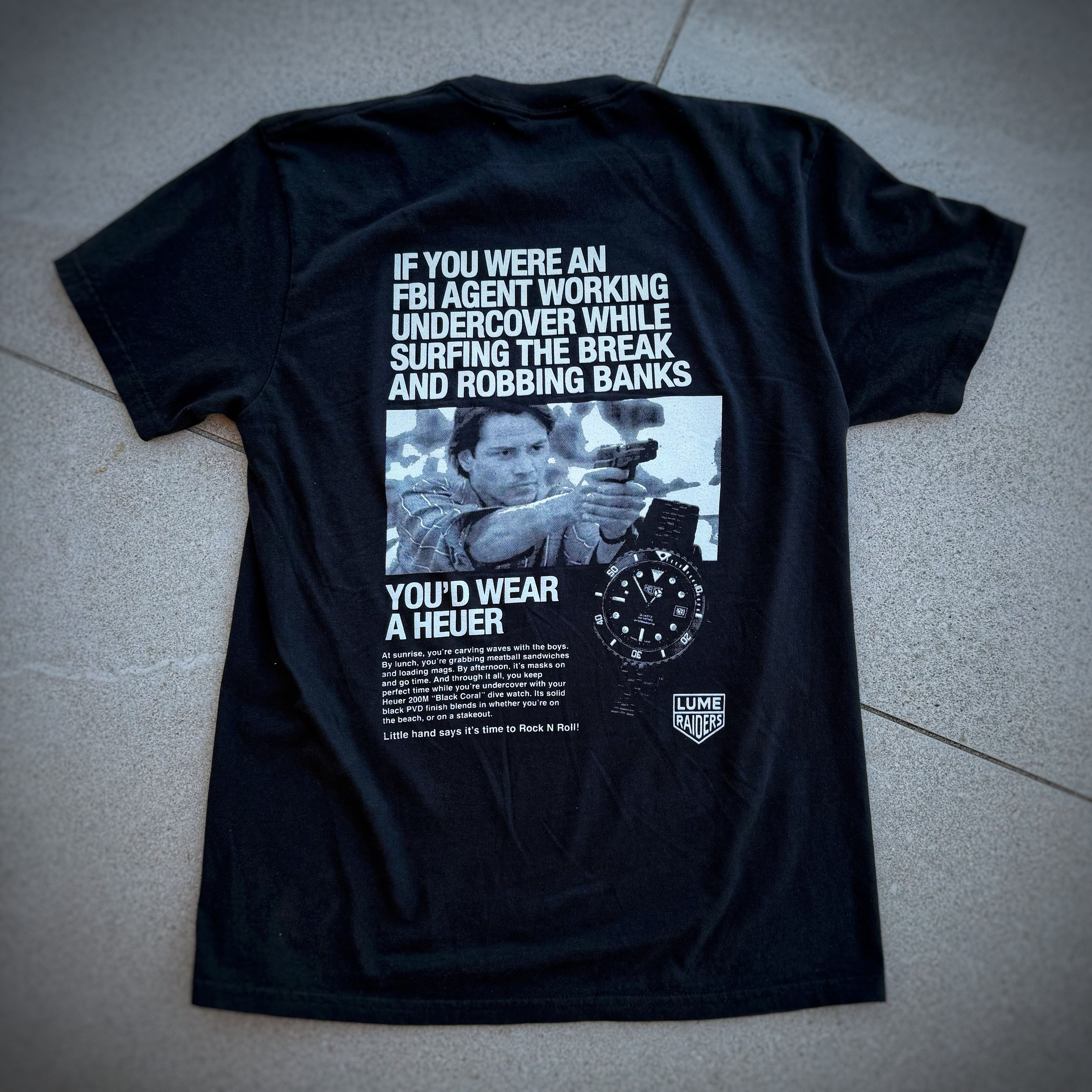 Lume Raiders™ Point Break “Black Coral” Watch Ad T-Shirt