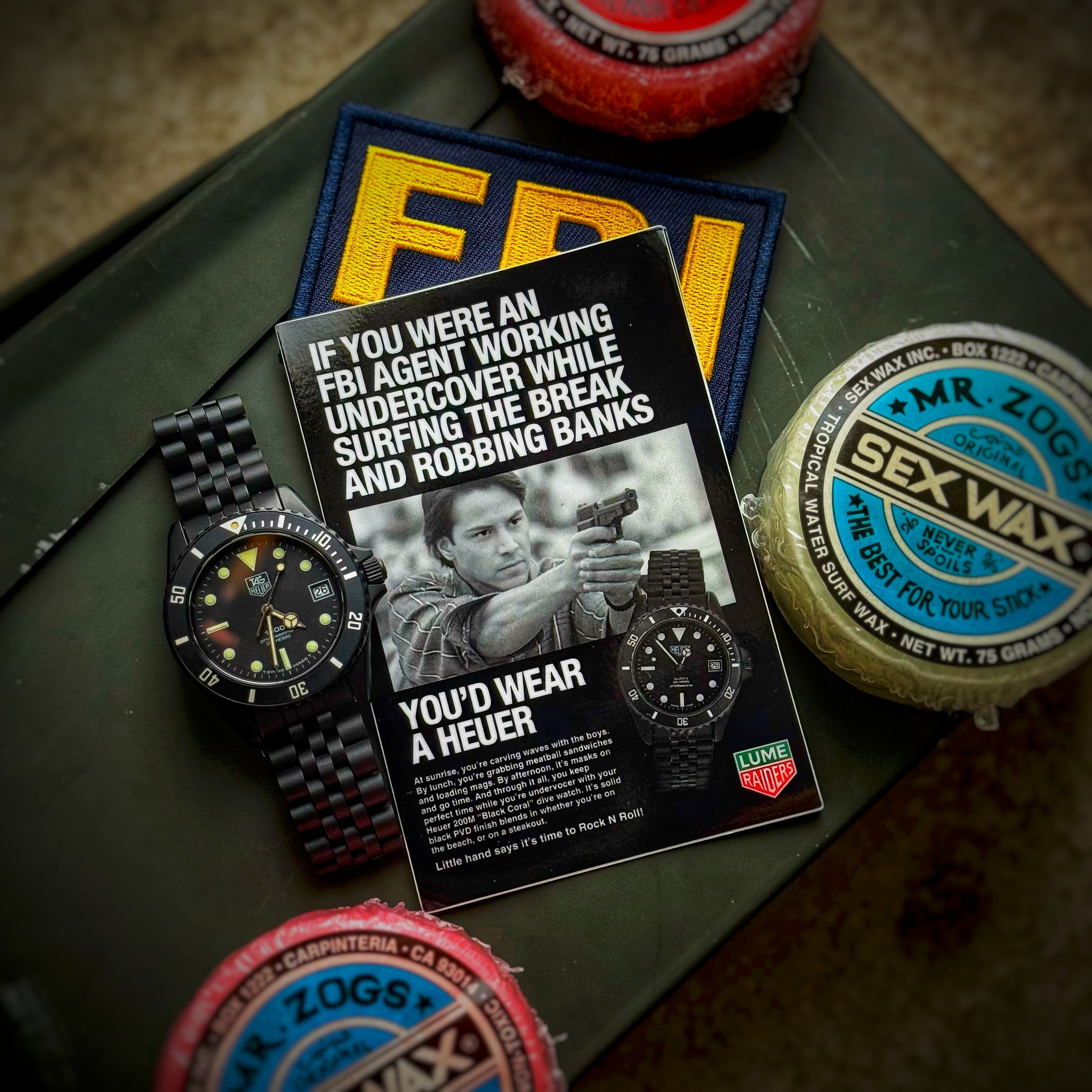 Lume Raiders™ Point Break “Black Coral” Watch Ad Sticker