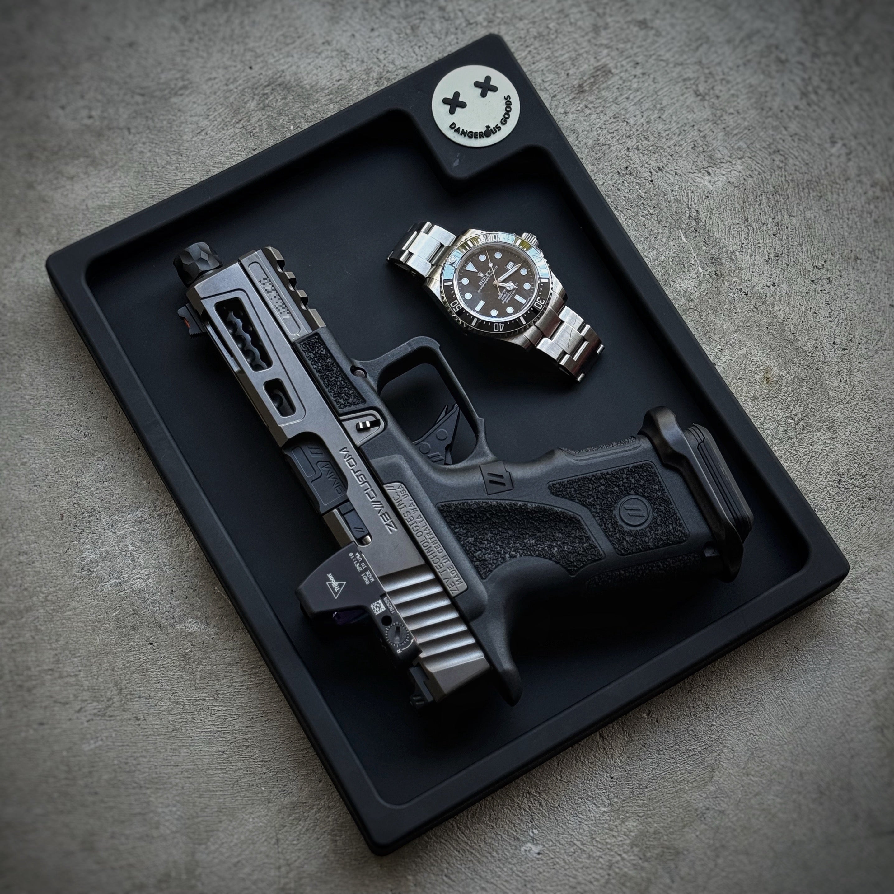 Dangerous Goods® EDC Tactitray™ Jr. - V1 Black & GITD