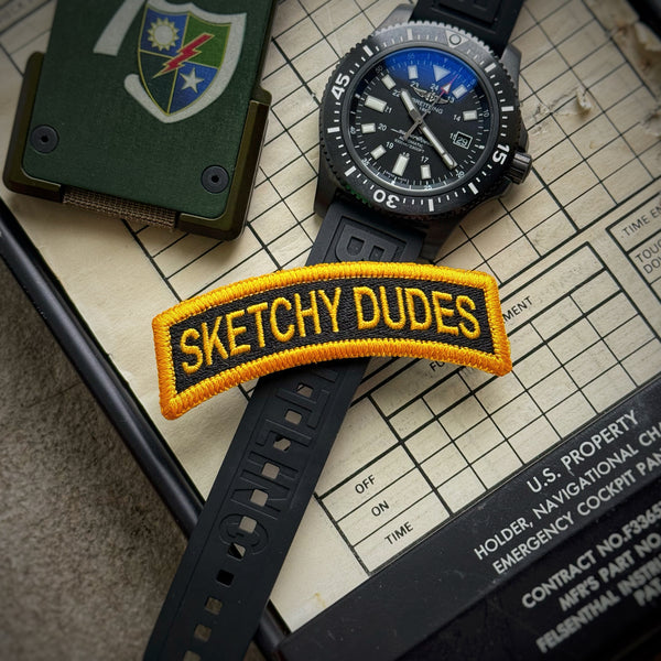 Sketchy Dudes Tab Patch - V2 Black & Yellow
