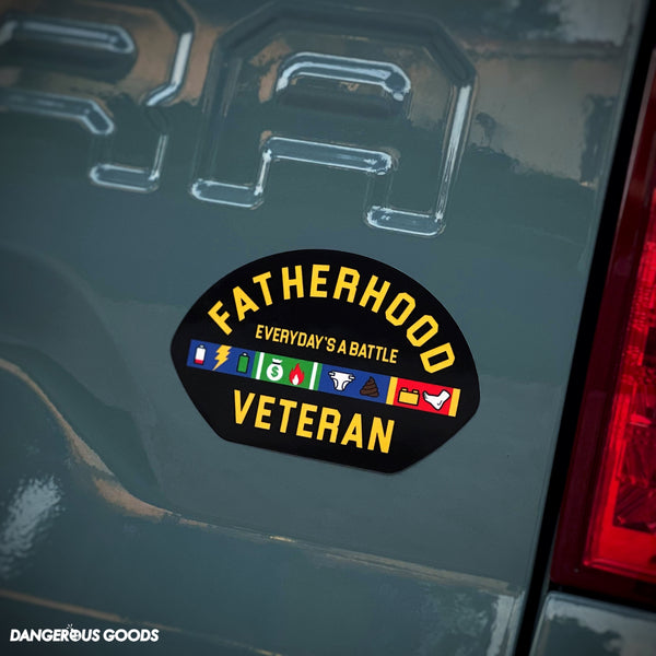 Dangerous Goods® Fatherhood Veteran Sticker