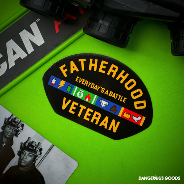 Dangerous Goods® Fatherhood Veteran Sticker