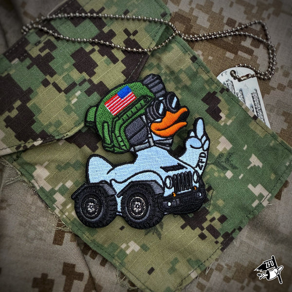 ZFD® Jeep Tactical Rubber Duck Patch - V3 Olive & White