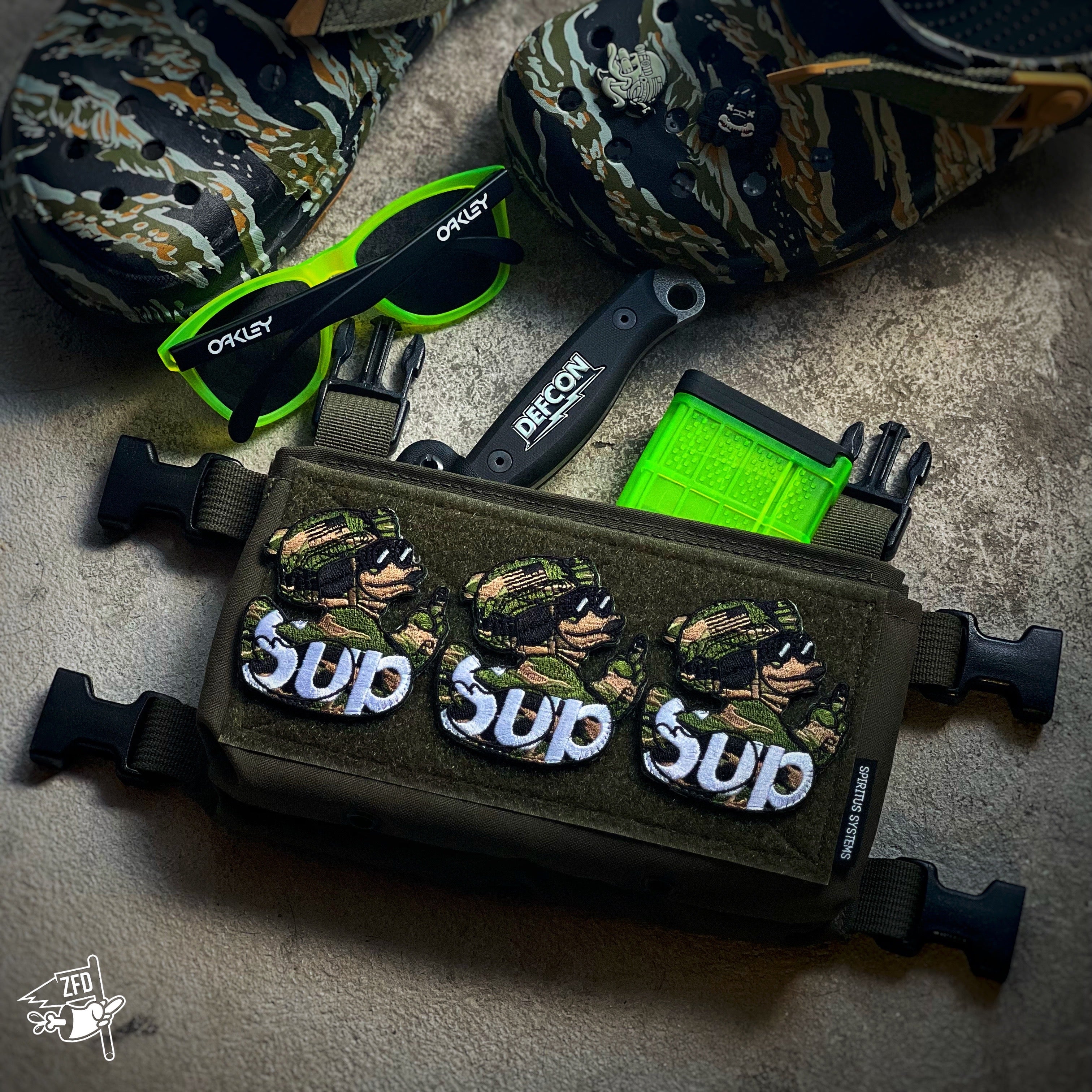 Zero Fucks Duck® ZFD Sup Duck Morale Patch - V7 Tiger Stripe