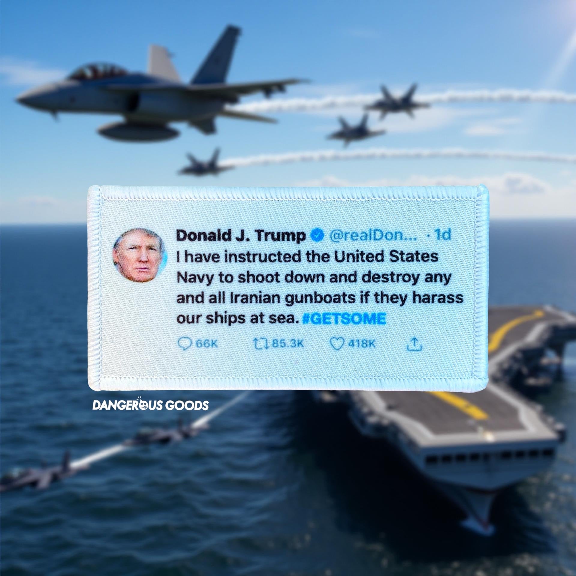 President Donald Trump Iran Twitter War Morale Patch