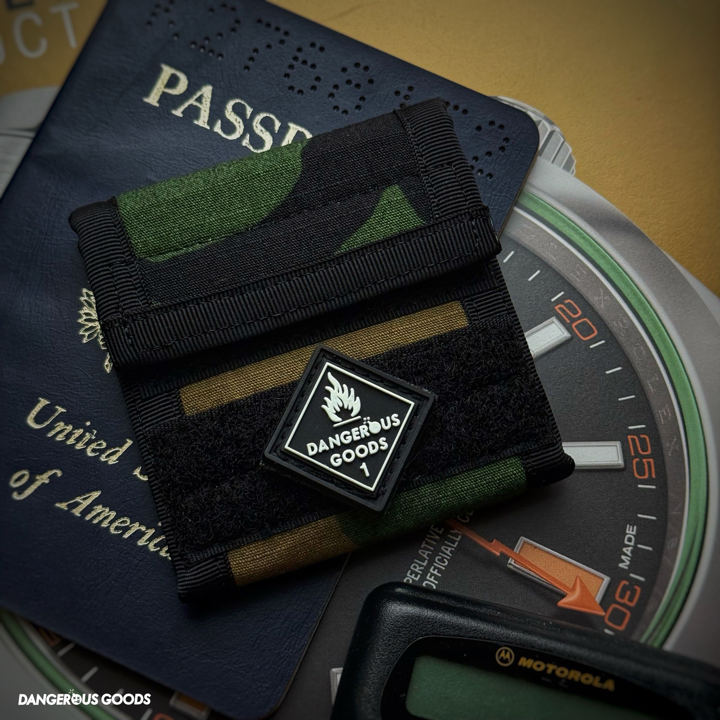 Dangerous Goods® Classic Placard Ranger Eye Patch - Black / Glow White