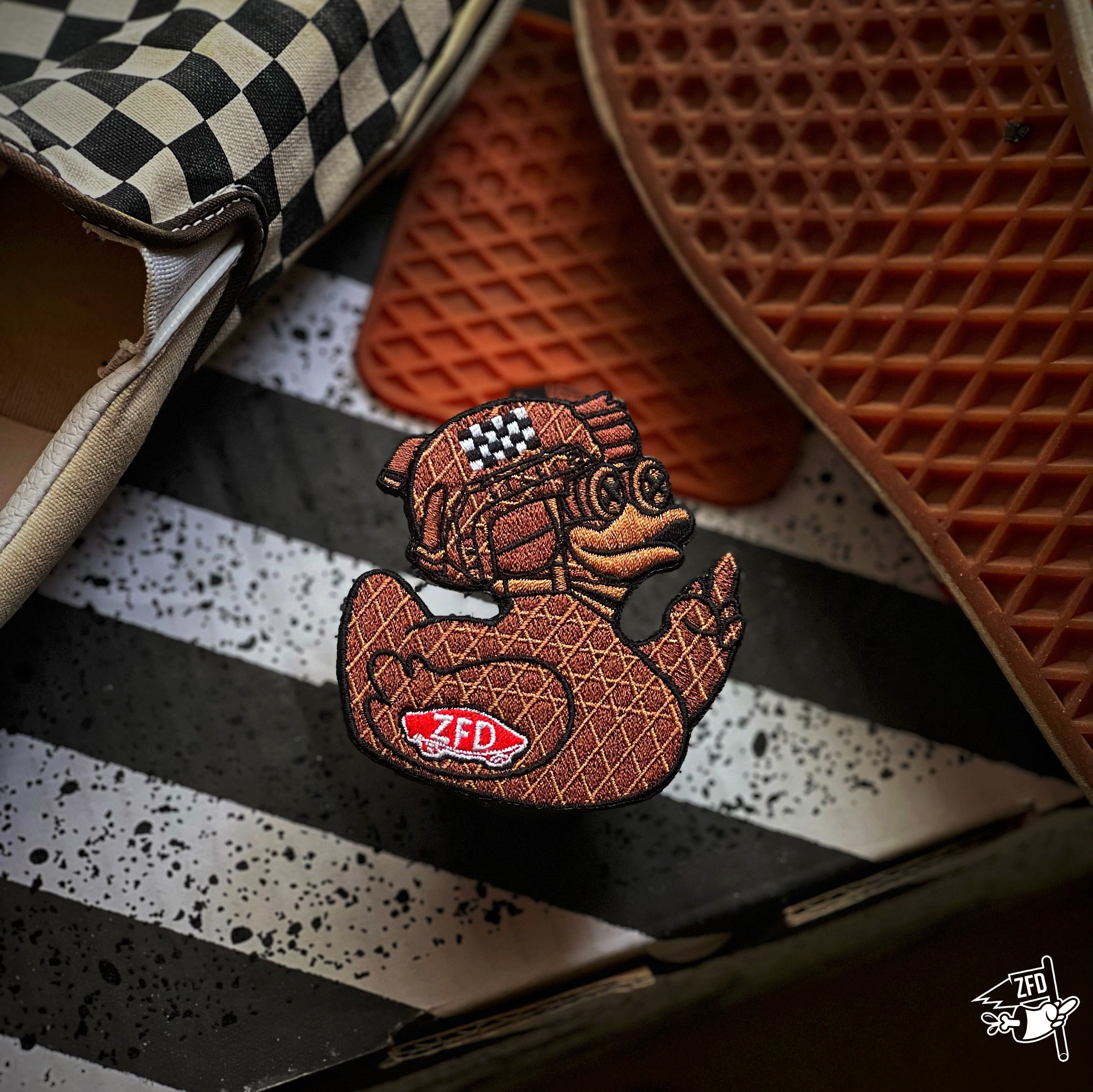 VAULT - Zero Fucks Duck® Off-The-Pond Waffle Sole Duck Patch - V1