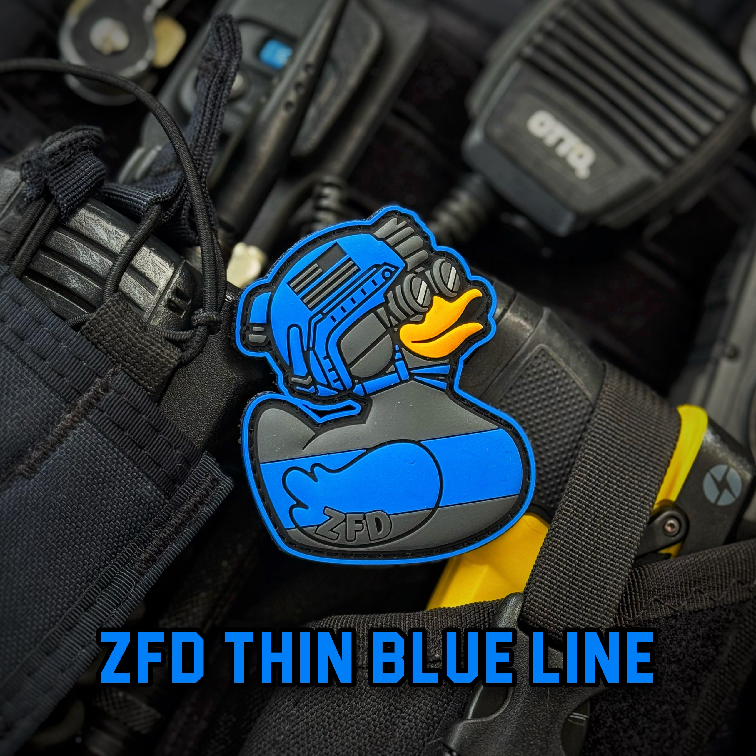 ZFD® Thin Blue Line Police Duck PVC Patch