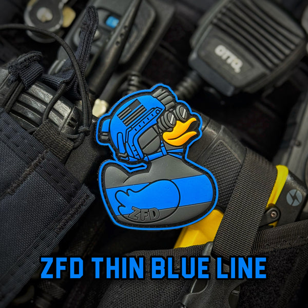 ZFD® Thin Blue Line Police Duck PVC Patch