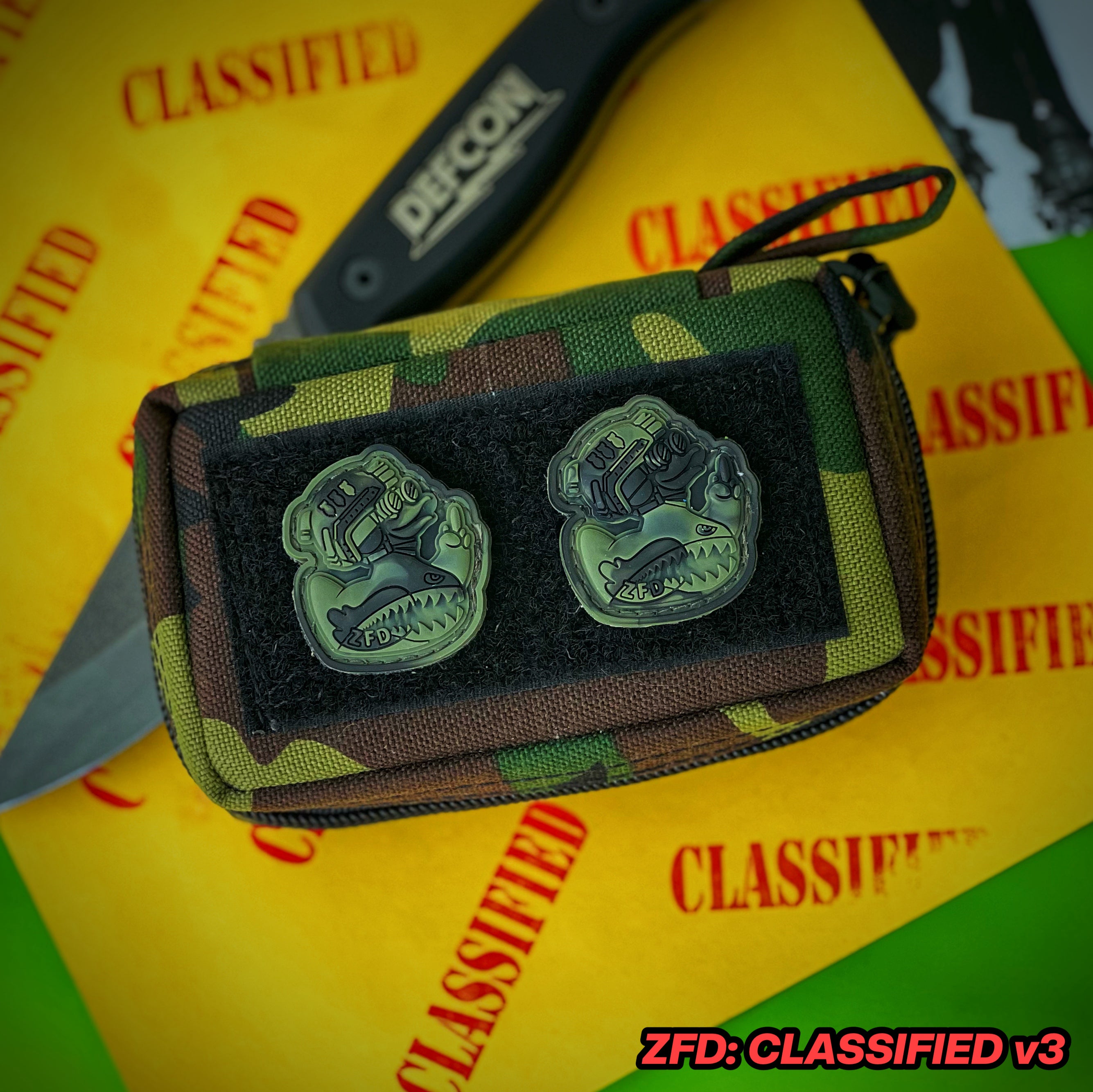 Zero Fucks Duck® Tie Dye V3 Olive Classified Ranger Eye Patch