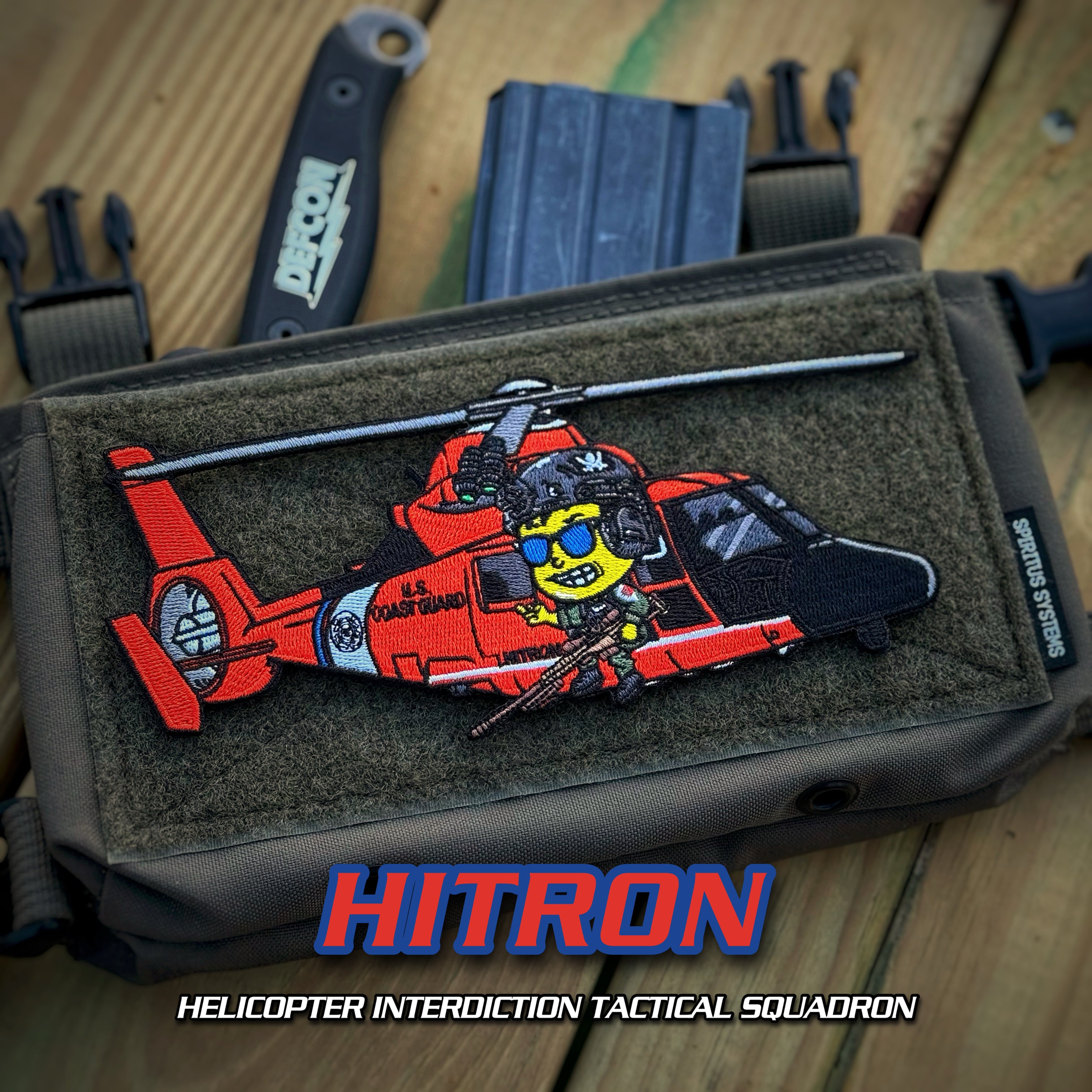 Little Goons™ HITRON US Coast Guard MH-65 Dolphin Helicopter Patch - V2