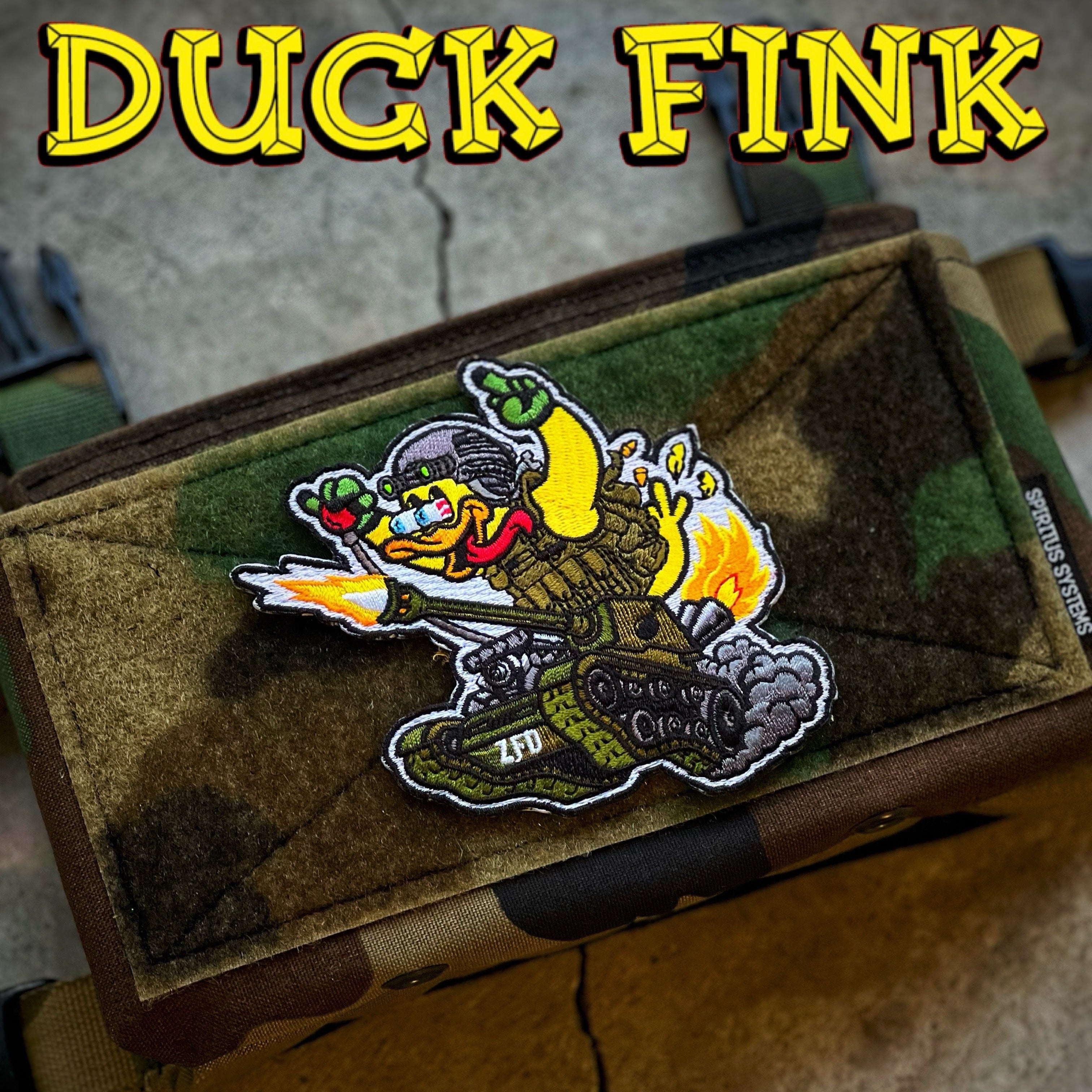 ZFD® Duck Fink M1 Abrams Army Tank Patch