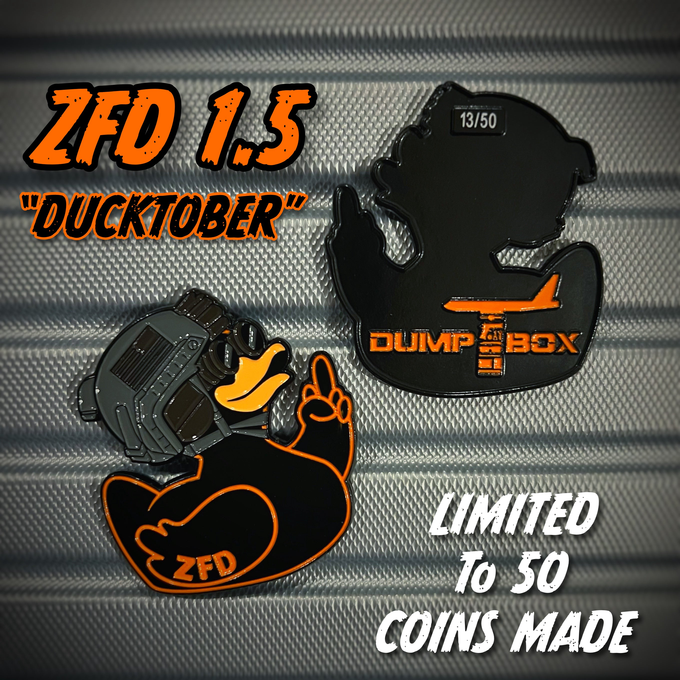 Zero Fucks Duck® OG Series 1 Challenge Coin - 1.5 “Ducktober”
