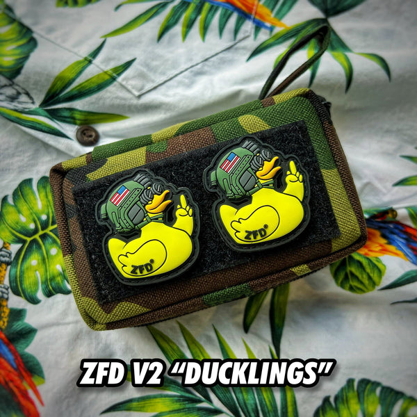 Zero Fucks Duck® “Duckling” Mini Tactical Duck Patch - V2 Yellow