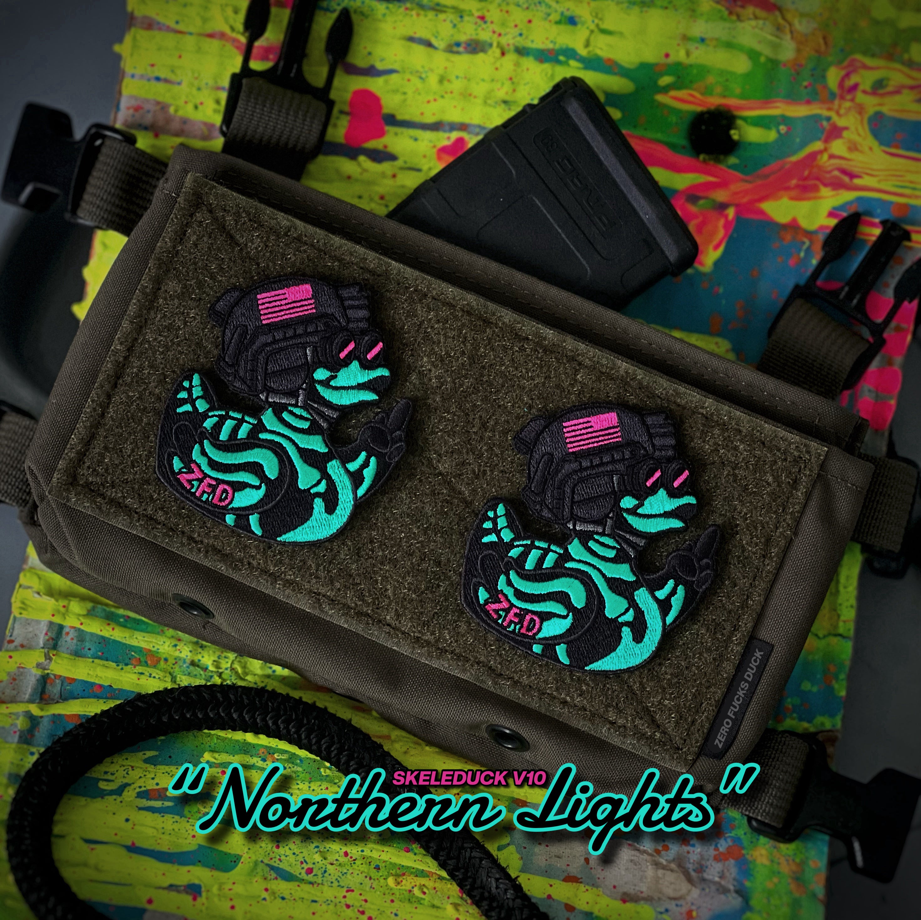 Zero Fucks Duck® Skeleduck V10 Morale Patch - Northern Lights Part 1