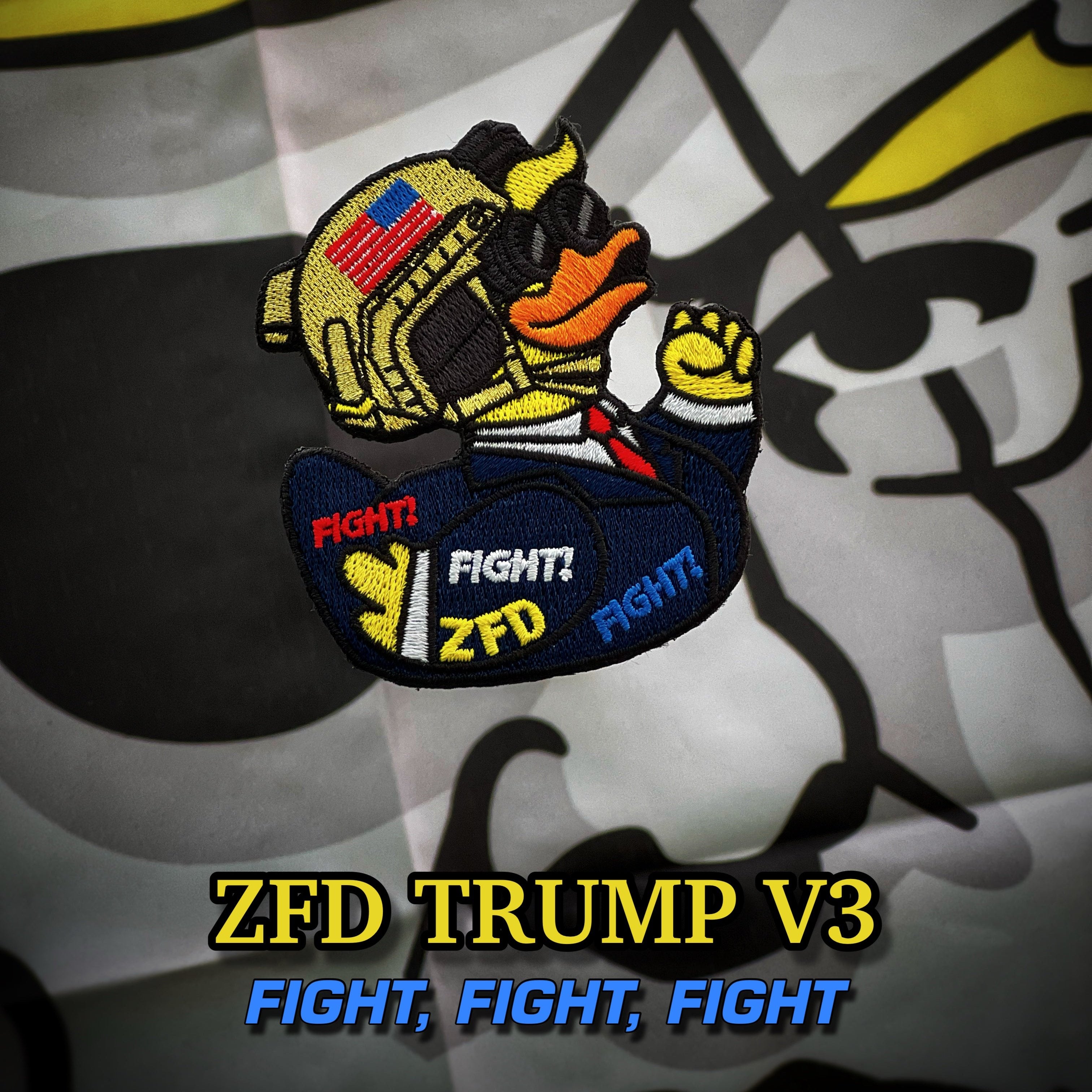 Zero Fucks Duck® Trump Duck Patch - V3 Fight Fight Fight