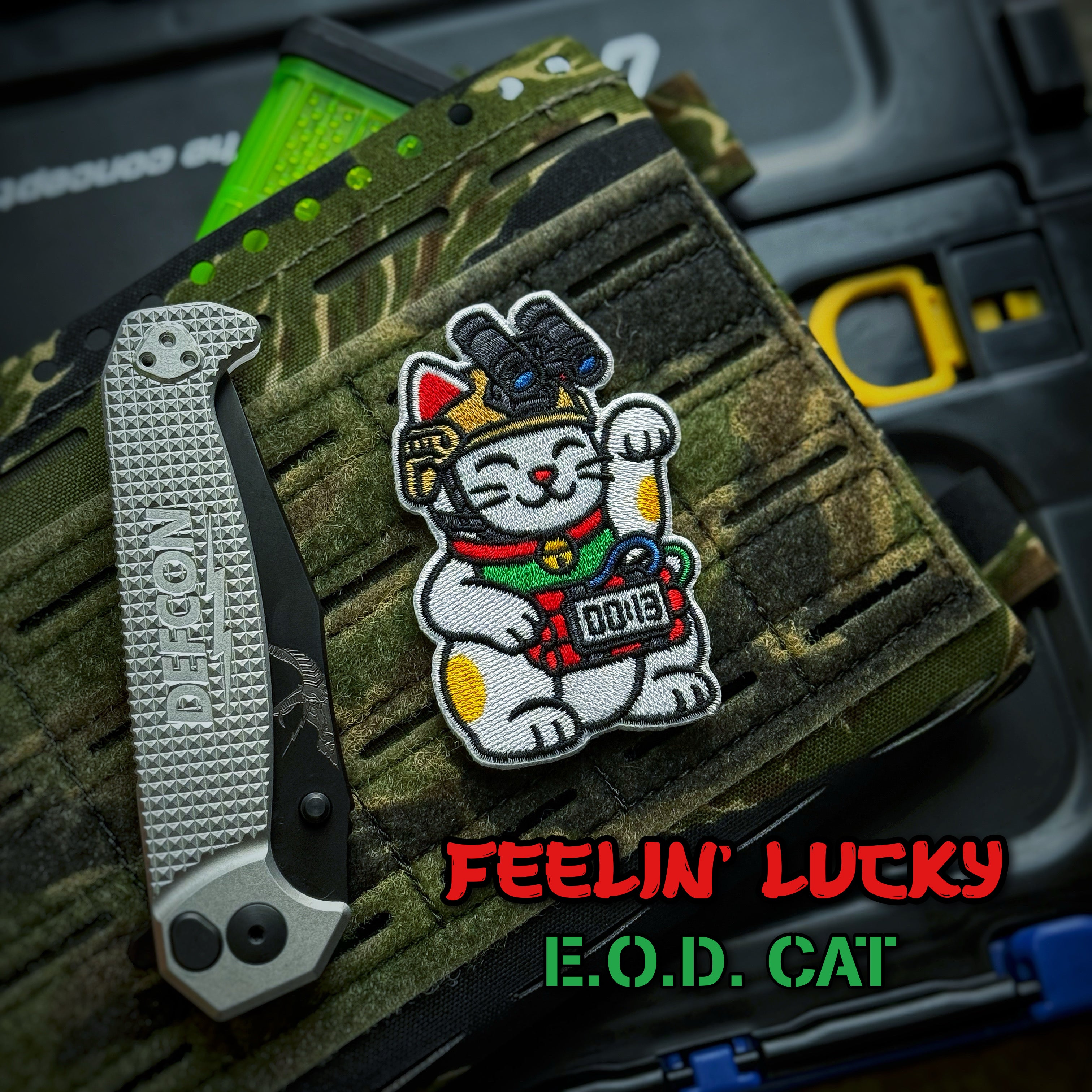 Dangerous Goods® Feelin’ Lucky Japanese EOD Cat Patch - V1