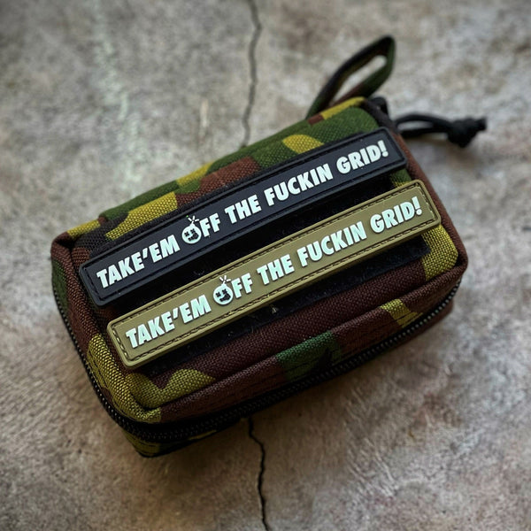 Dangerous Goods® “Take’em Off The F*ckin Grid” PVC Morale Patch - 2 Color Options