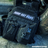 Dangerous Goods® JUMP OUT BOYS 7” Morale Patch - Black