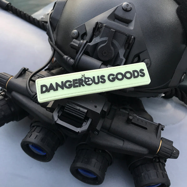 Dangerous Goods® Box Logo Glow-In-The-Dark PVC Morale Patch Series - 3 Color Options