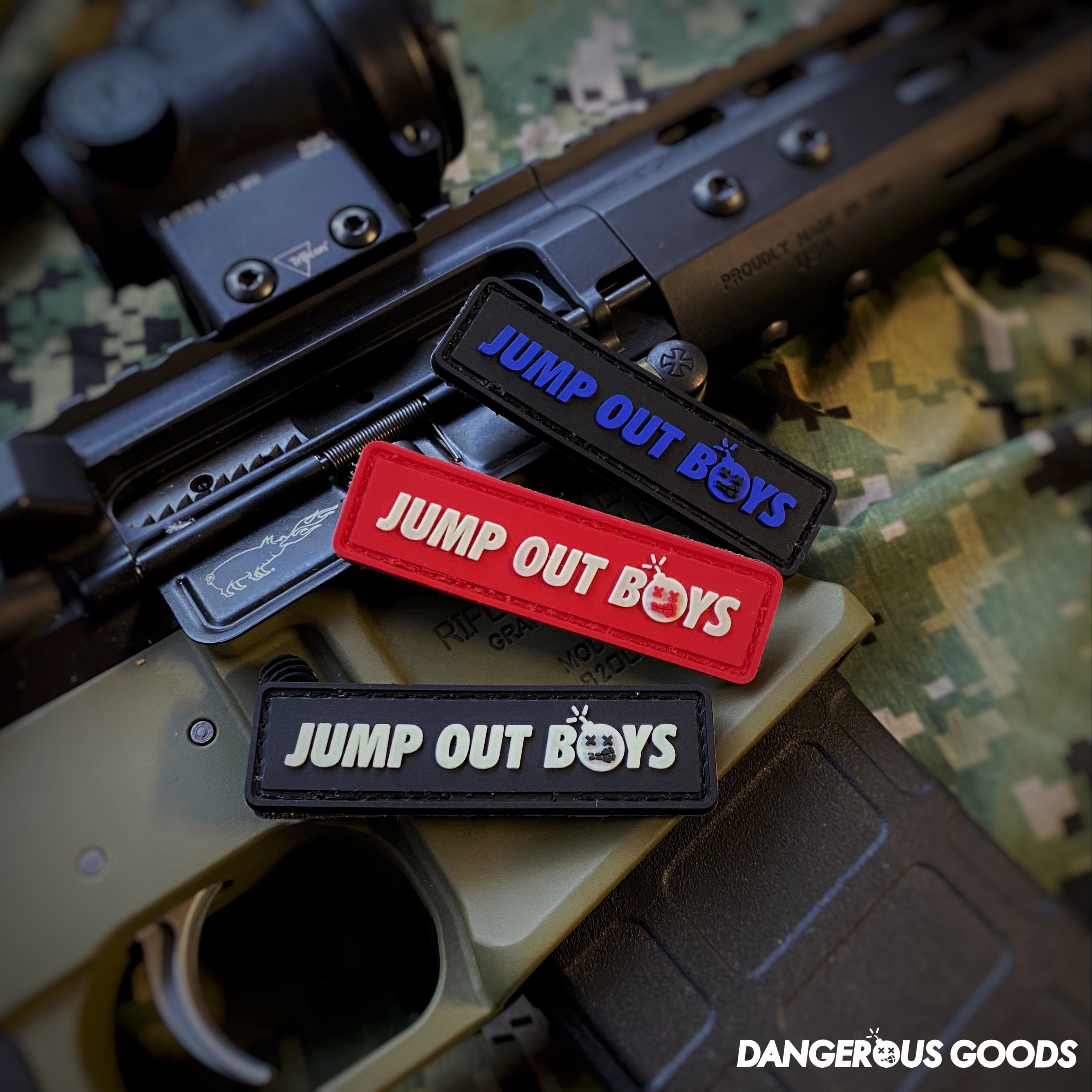 Dangerous Goods® JUMP OUT BOYS PVC Morale Patch - 3 Colors