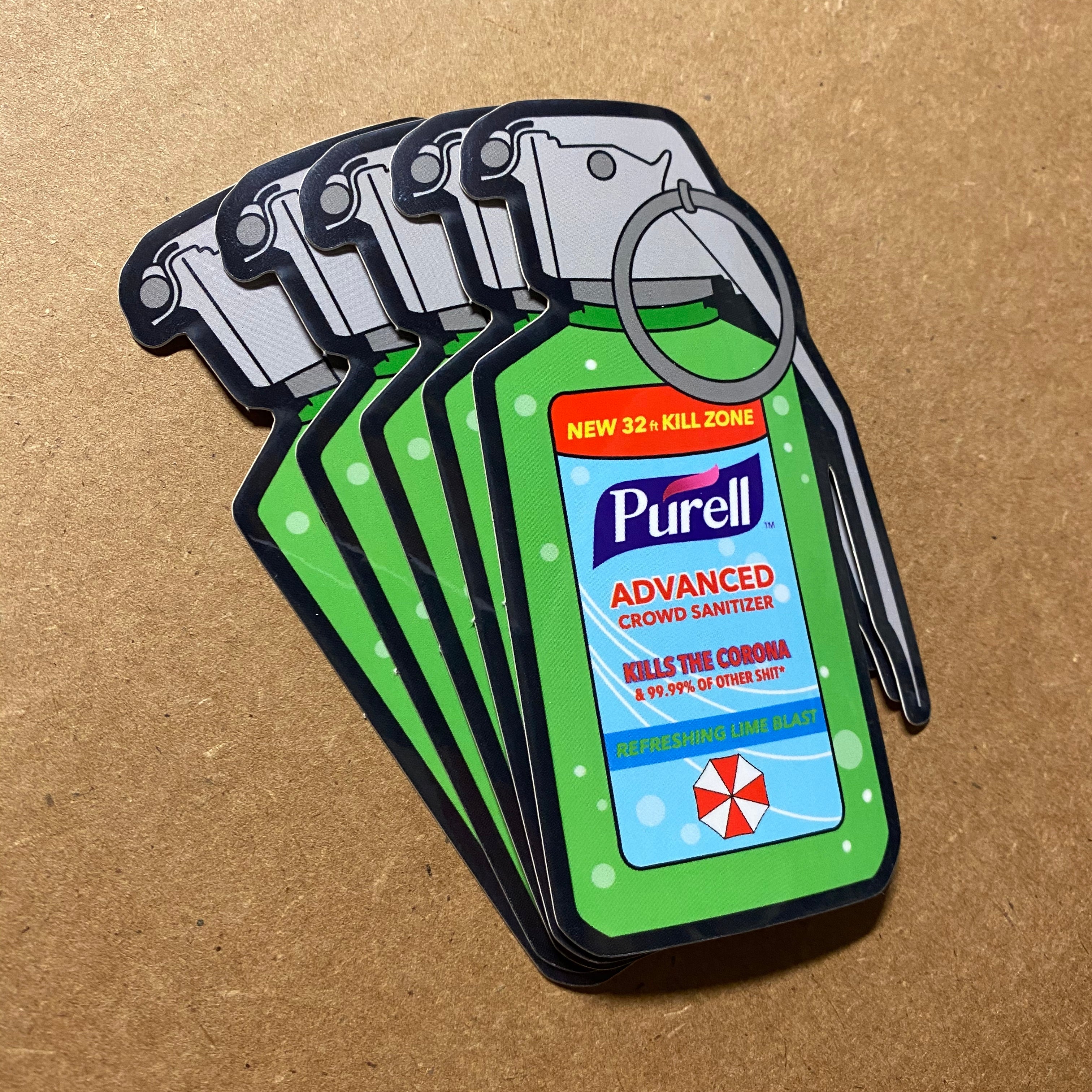 Dangerous Goods® Germ Grenade Crowd Sanitizer Sticker