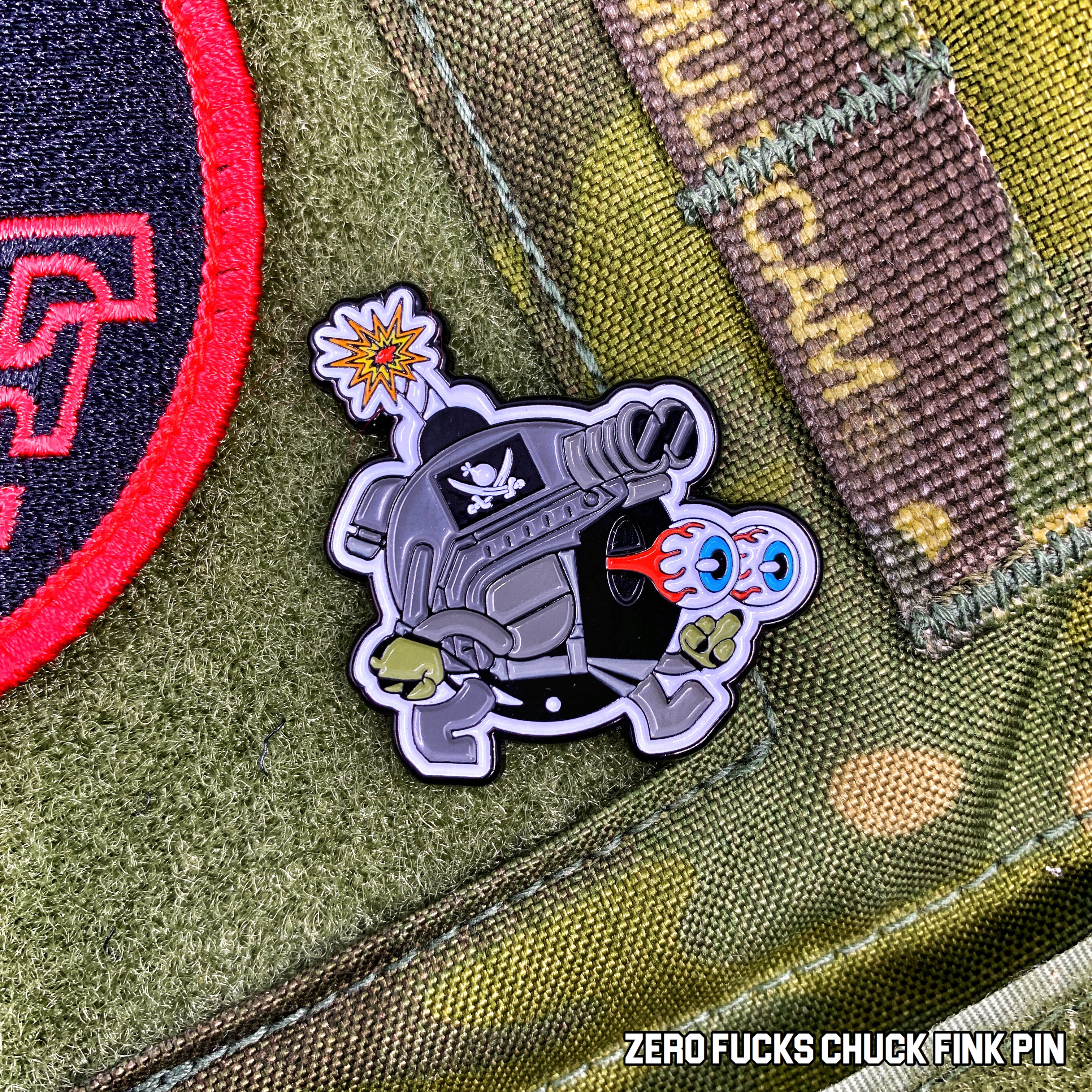 Dangerous Goods® Zero Fucks Chuck Fink Limited Edition Pin