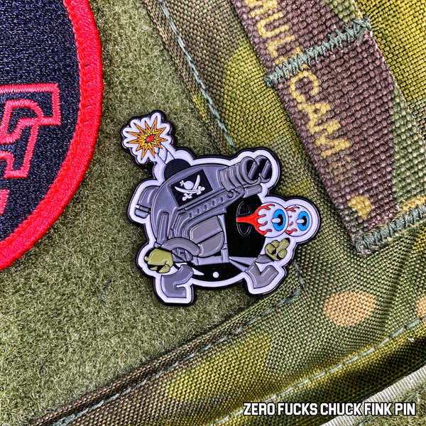Dangerous Goods® Zero Fucks Chuck Fink Limited Edition Pin