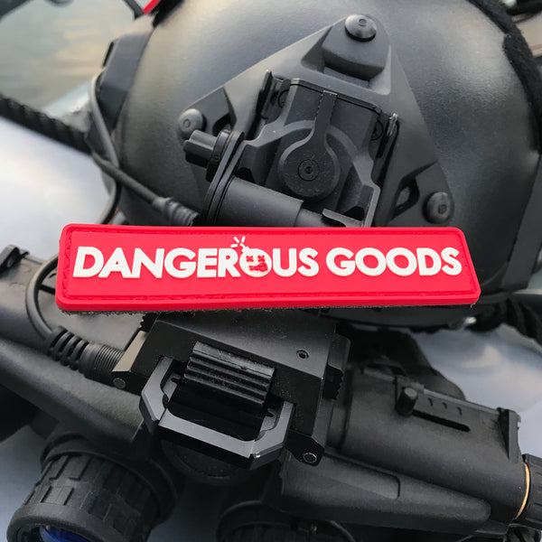 Dangerous Goods® Box Logo Glow-In-The-Dark PVC Morale Patch Series - 3 Color Options