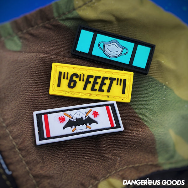 Dangerous Goods® Coronavirus Veteran PVC Military Ribbon Morale Patch Series 2 - 3 Options