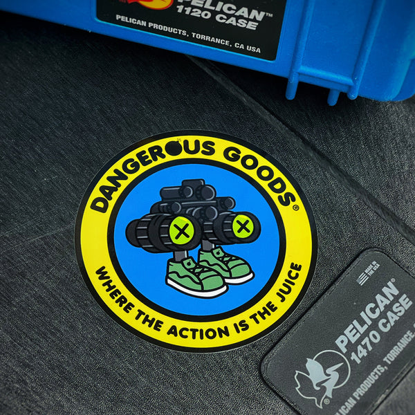 Dangerous Goods® SPECX Night Vision Goggles Mascot Sticker - Blue