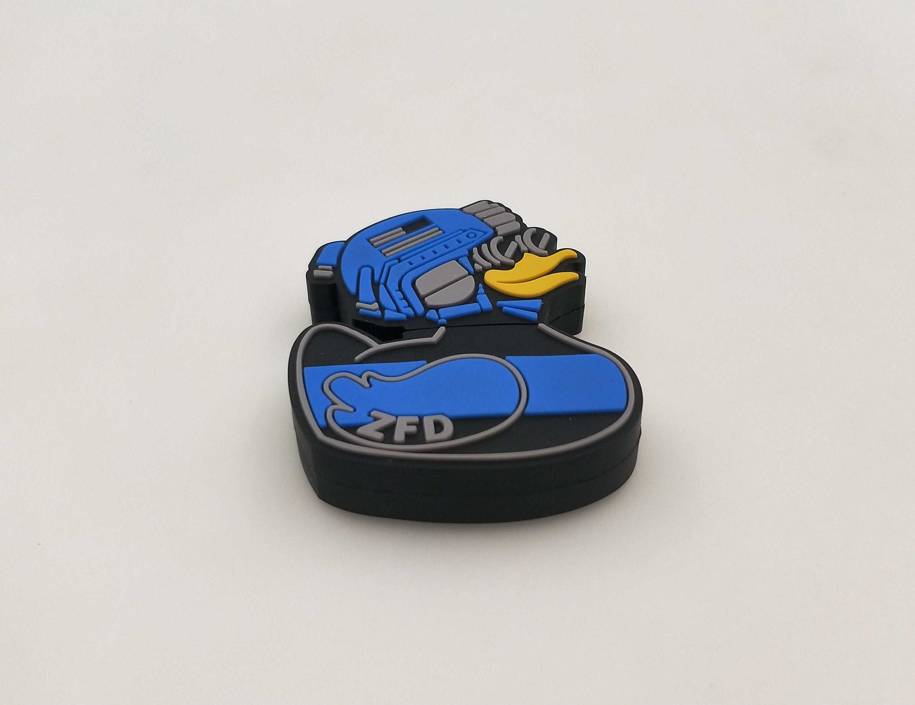 Zero Fucks Duck® PVC Thin Blue Line USB 3.0 32GB Flash Drive