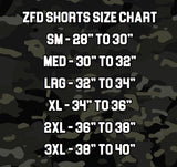 Zero Fucks Duck® OG Yellow Duck Black Tiger Camo Shorts