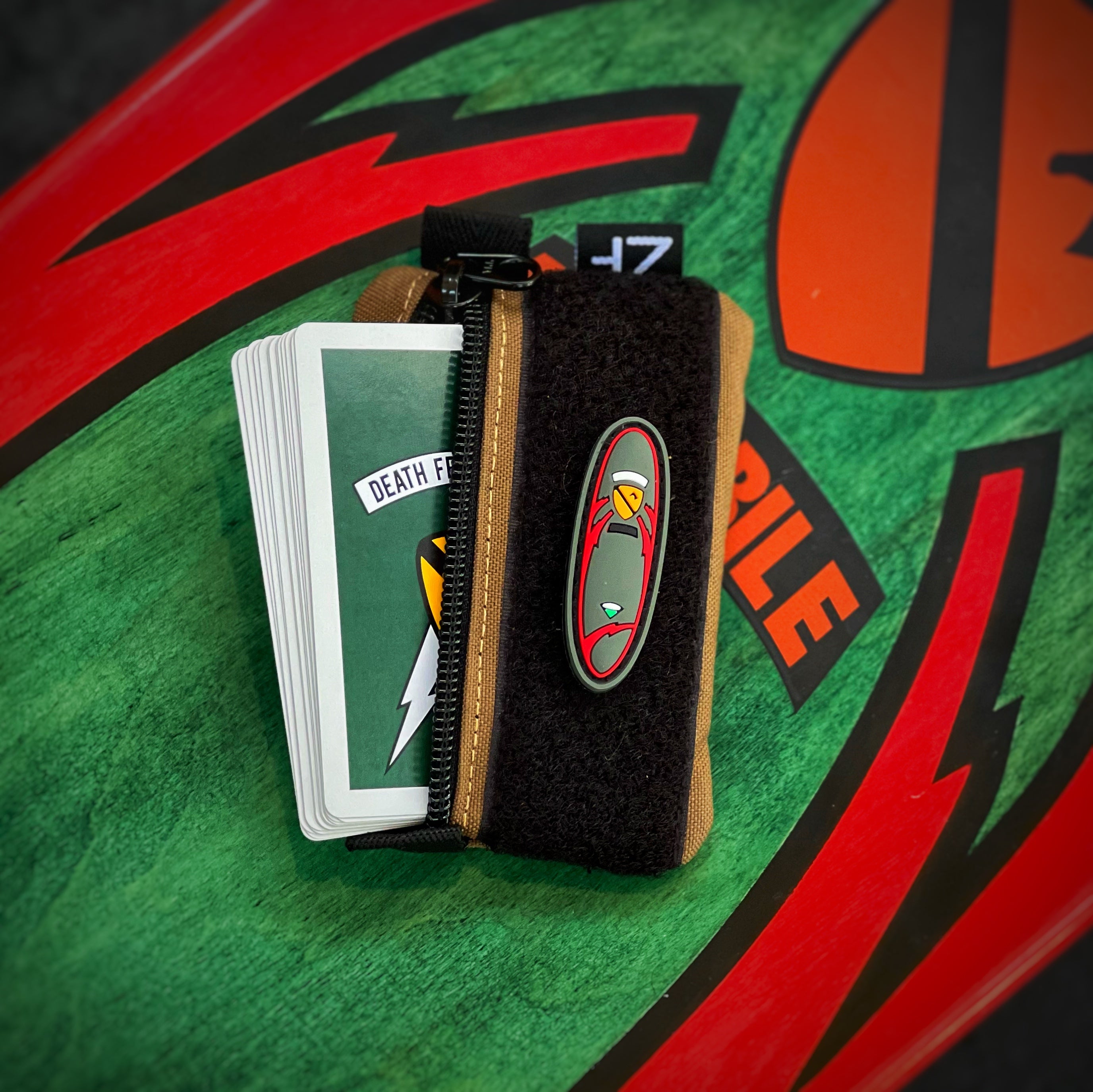 Green surfboard shaped pvc rubber patch