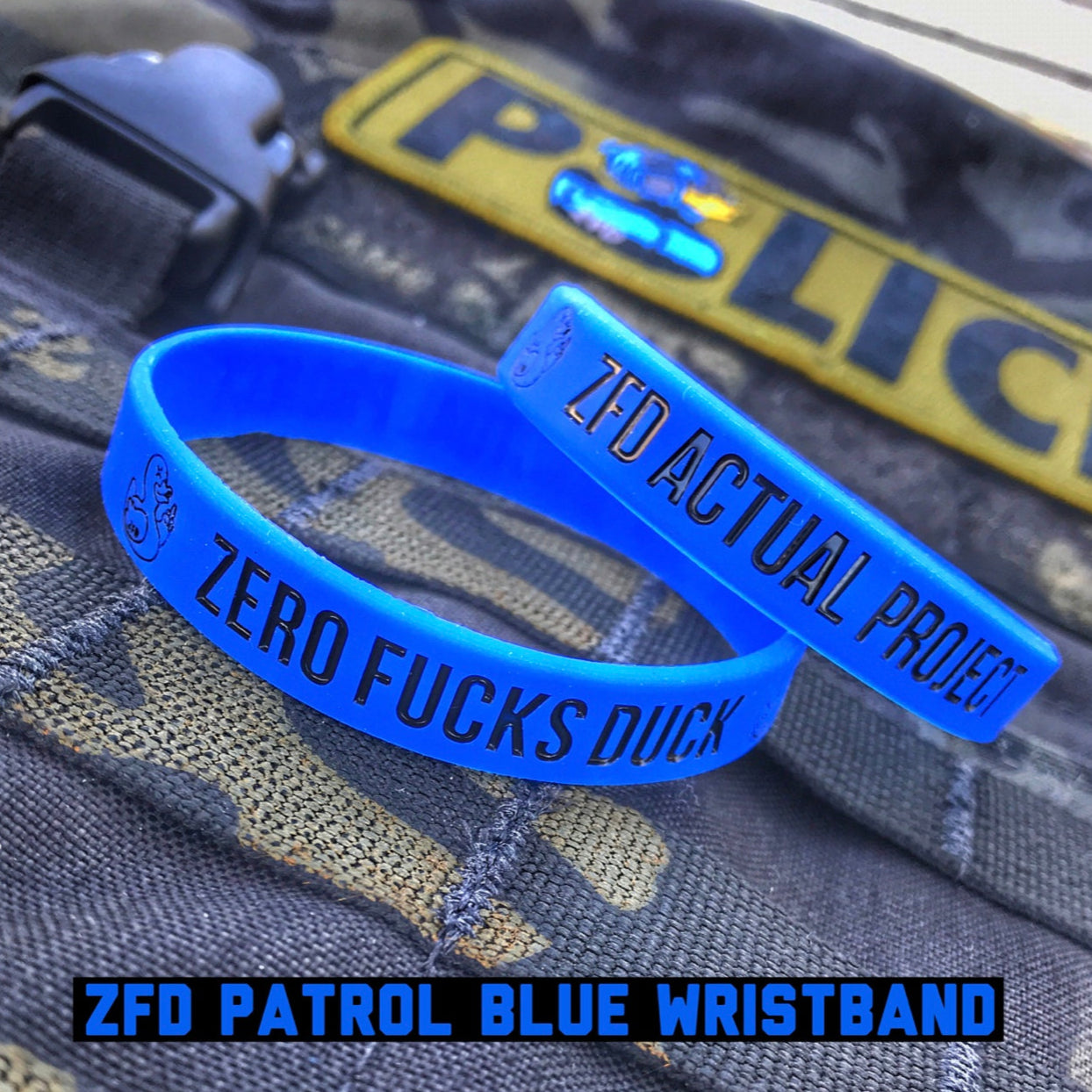ZFD® Actual Project Patrol Blue Silicone Wristband