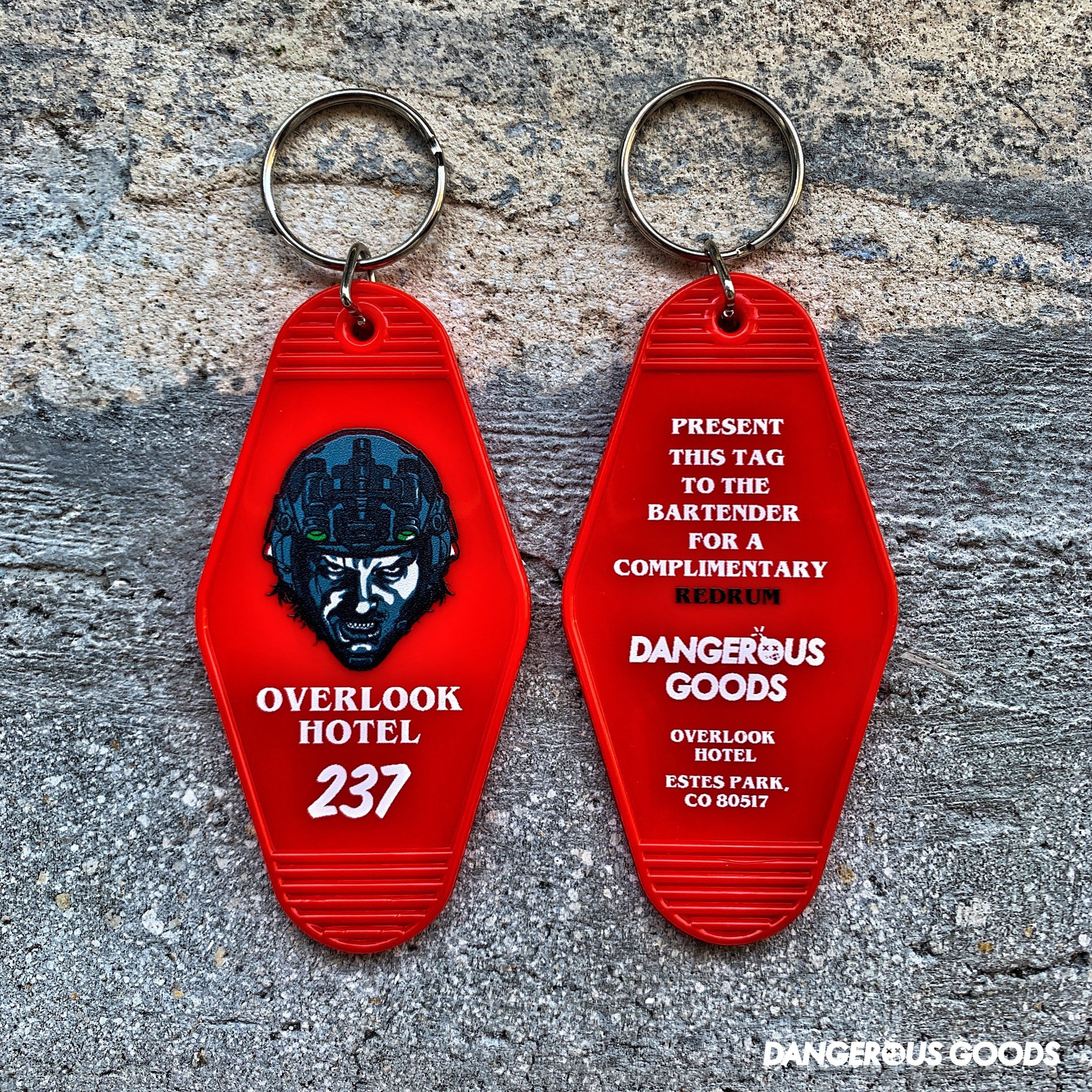 Dangerous Goods® Overlook Hotel Redrum Room 237 Keychain