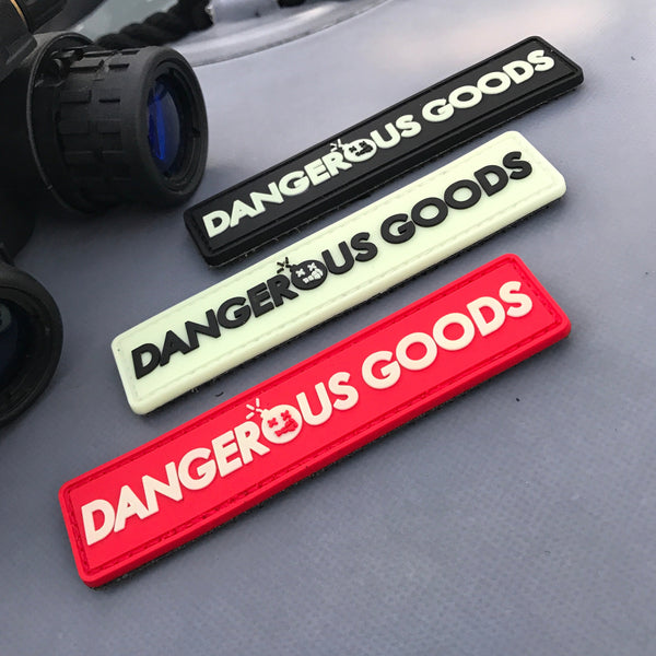 Dangerous Goods® Box Logo Glow-In-The-Dark PVC Morale Patch Series - 3 Color Options