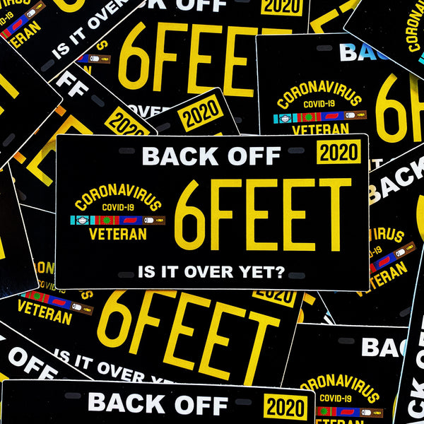 Dangerous Goods® Coronavirus Veteran License Plate Sticker