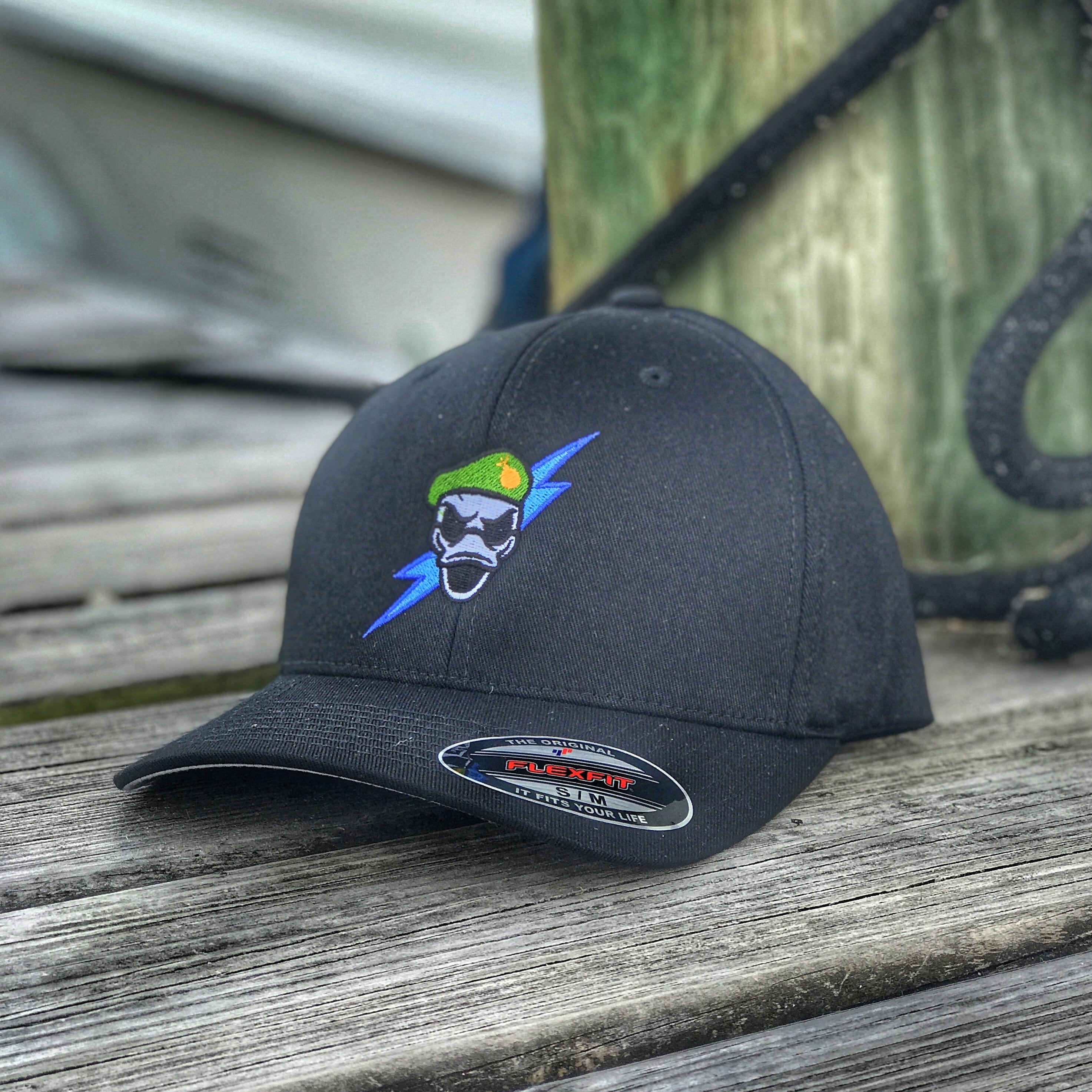 Zero Fucks Duck® 'Recon Equipment Division' Fitted Hat - BLACK OPS