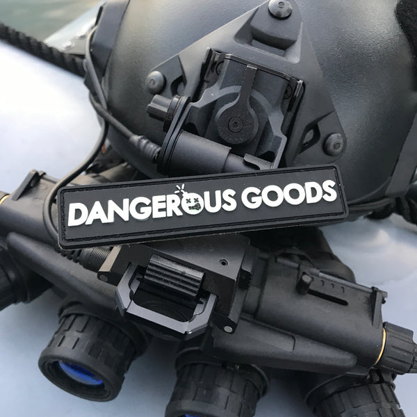 Dangerous Goods® Box Logo Glow-In-The-Dark PVC Morale Patch Series - 3 Color Options