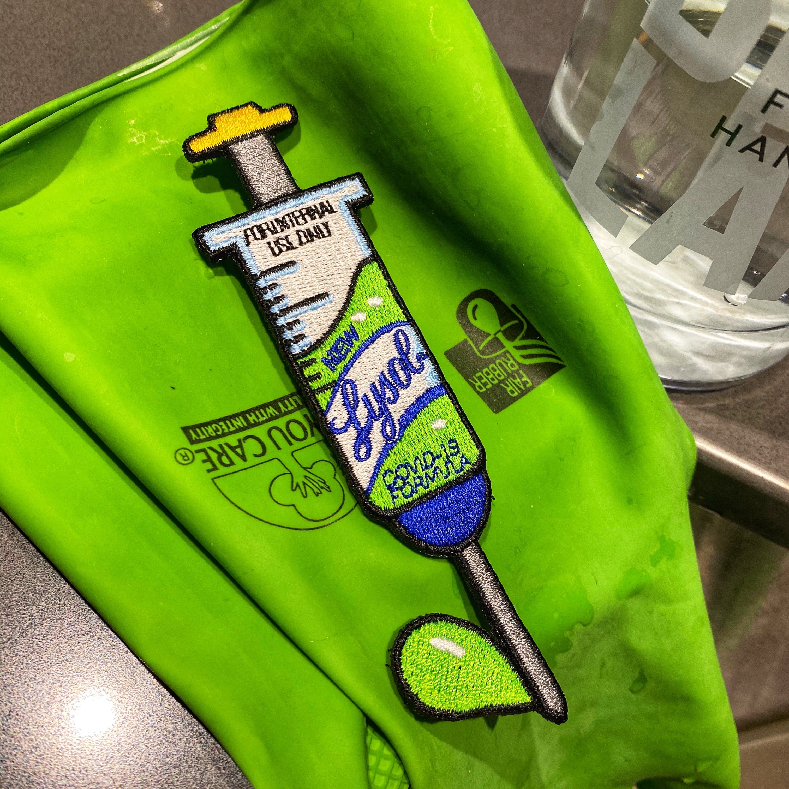 Dangerous Goods® Lymsol Syringe Internal Cleaning Embroidered Morale Patch