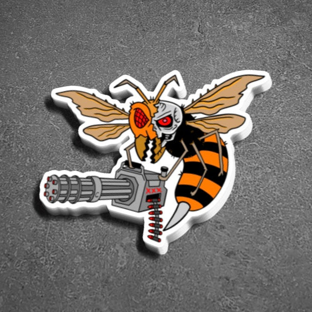 Dangerous Goods® Terminator Murder Hornet M134 Mini Gun Sticker