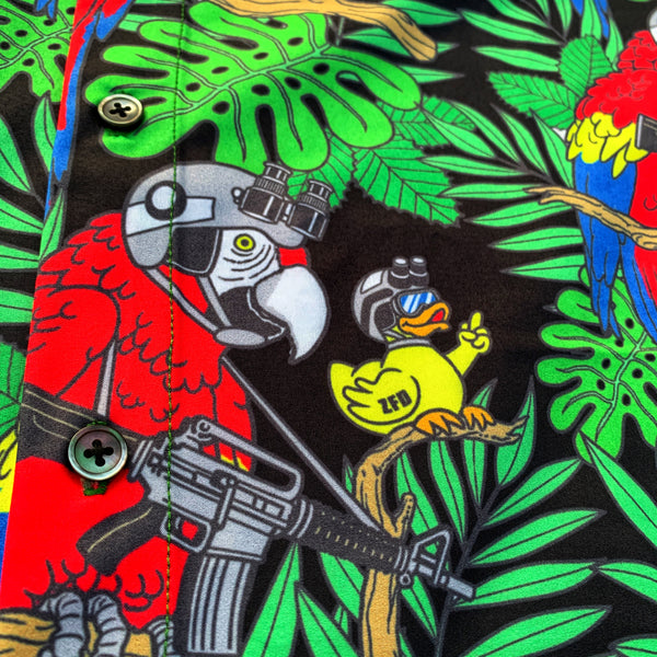 Zero Fucks Duck® X Steve Nazar Snipers Nest Tactical Duck Hawaiian Shirt